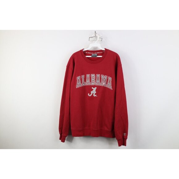 Vintage Mens Large Distressed University of Alabama Crewneck Sweatshirt Red - Picture 1 of 15